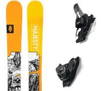 Pack ski." Majesty Dirty Bear Xl 25 + Fixations - Homme - Jaune / Noir / Blanc - taille 186 - modèle 2025