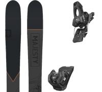 Pack ski." Majesty Havoc 100 Carbon 26 + Fixations - Homme - Noir / Orange / Rouge - taille 164 - modèle 2026