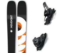 Pack ski." Movement Fly 95 Black/white/orange 25 + Fixations - Homme - Blanc / Orange / Noir - taille 170 - modèle 2025