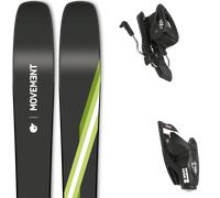 Pack ski." Movement Go 90 Jr 24 + Fixations - Enfant - Noir / Vert / Blanc - taille 146 - modèle 2024