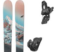 Pack ski." Nordica Santa Ana 102 Peach/light Blue/black 26 + Fixations - Femme - Bleu / Noir / Orange - taille 179 - modèle 2026
