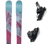 Pack ski." Nordica Santa Ana 87 25 + Fixations - Femme - Bleu / Noir / Violet - taille 150 - modèle 2025