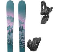Pack ski de randonnée." Nordica Santa Ana 88 Pink/green Metalligue 24 + Fixations - Femme - Rose / Vert - taille 172 - modèle 2024