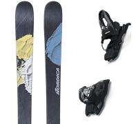 Pack ski." Nordica Unleashed 90 Blue/blue/yellow 25 + Fixations - Enfant - Bleu / Noir / Jaune - taille 160 - modèle 2025