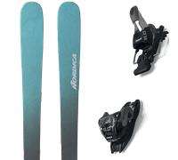 Pack ski." Nordica Unlimited 88 Aqua/grey 25 + Fixations - Mixte - Bleu / Gris / Noir - taille 158 - modèle 2025