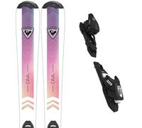 Pack ski." Rossignol Diva Jr 100-120 White/pink + Kid 4 Gw Black 26 - Enfant - Blanc / Violet / Rose - taille 120 - modèle 2026