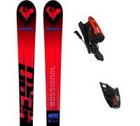 Pack ski." Rossignol Hero Gs Pro 126-171 R21 Pro + Nx 10 Gw B73 Black Hot Red 25 - Enfant - Rouge / Noir / Bleu - taille 143 - modèle 2025