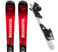 Pack ski." Rossignol Hero Jr 130-150 + Xpress 7 Gw Black 26 - Enfant - Gris / Rouge - taille 130 - modèle 2026