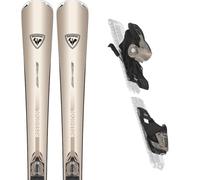 Pack ski." Rossignol Nova 6 Bronze + Xpress W 11 Gw B83 27 - Femme - Beige / Bleu - taille 156 - modèle 2027