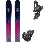 Pack ski." Rossignol Sender 100 Dark Blue/turquoise/pink 27 + Fixations - Homme - Noir / Bleu / Rose - taille 170 - modèle 2027