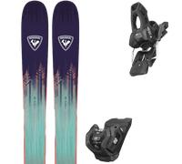 Pack ski." Rossignol Sender 110 Blue/pink 27 + Fixations - Homme - Violet / Bleu / Orange - taille 176 - modèle 2027