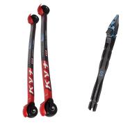 Pack ski roue." Kv+ Rollerski Arrow Classic Carbon 26 + Fixations - Mixte - Noir / Rouge - taille Unique - modèle 2026