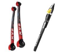 Pack ski roue." Kv+ Rollerski Arrow Classic Slow Carbon 26 + Fixations - Mixte - Noir / Rouge - taille Unique - modèle 2026