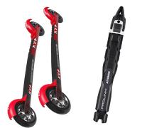 Pack ski roue." Kv+ Rollerski Arrow Skate Carbon 25 + Fixations - Mixte - Rouge / Noir - taille Unique - modèle 2025