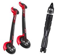 Pack ski roue." Kv+ Rollerski Arrow Skate Slow Carbon 25 + Fixations - Mixte - Rouge / Noir - taille Unique - modèle 2025