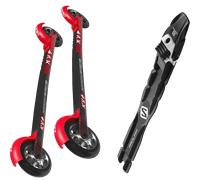 Pack ski roue." Kv+ Rollerski Arrow Skate Slow Carbon 25 + Fixations - Mixte - Rouge / Noir - taille Unique - modèle 2025