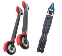 Pack ski roue." Kv+ Rollerski Launch Skate 53,5 Cm 25 + Fixations - Mixte - Noir / Rouge / Bleu - taille Unique - modèle 2025