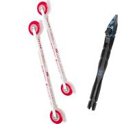 Pack ski roue." Ski Skett Elite Skate Pe 25 + Fixations - Mixte - Blanc / Rouge - taille Unique - modèle 2026