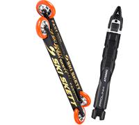 Pack ski roue." Ski Skett Fast Skate Pro 25 + Fixations - Mixte - Gris / Rouge - taille Unique - modèle 2025