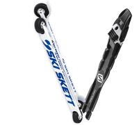 Pack ski roue." Ski Skett Sport Skate Pl 25 + Fixations - Mixte - Blanc / Bleu - taille Unique - modèle 2025