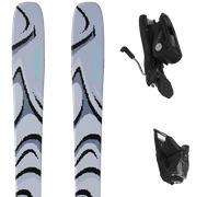 Pack ski." Salomon Qst 100 Cosmic Sky 26 + Fixations - Mixte - Blanc / Gris - taille 172 - modèle 2026