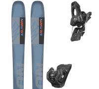 Pack ski freerando." Salomon N Qst 92 Copen Blue/yellow/neon Green 24 + Fixations - Homme - Bleu / Gris - taille 168 - modèle 2024