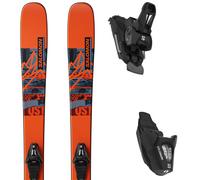 Pack ski." Salomon Qst Spark Jr S + C5 Gw Flame/copen Blue/black 26 - Enfant - Noir / Orange / Bleu - taille 123 - modèle 2026