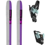 Salomon - Skis freeride - Qst X Black/Shocking Pink/Lunar Rock 2025 - Taille 192 cm - Violet Violet 192 cm