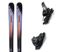 Pack ski." Salomon Stance Pro 86 Violet Tulip/nasturtium/black 26 + Fixations - Homme - Violet / Noir / Orange - taille 185 - modèle 2026
