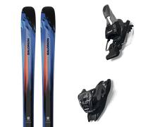 Pack ski." Salomon Stance Pro 90 Blue Yonder/nasurtium/black 26 + Fixations - Homme - Bleu / Noir / Orange - taille 182 - modèle 2026