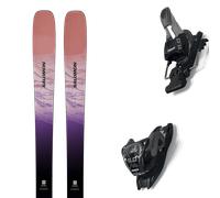 Pack ski." Salomon Stance Pro W 88 Fusion Coral/chive Blossom/fairy Tale 26 + Fixations - Femme - Violet / Rose / Noir - taille 161 - modèle 2026