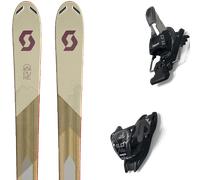 Pack ski de randonnée." Scott Pure Free 90ti W 24 + Fixations - Femme - Violet / Beige - taille 160 - modèle 2024