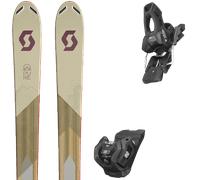 Pack ski de randonnée." Scott Pure Free 90ti W 24 + Fixations - Femme - Violet / Beige - taille 160 - modèle 2024