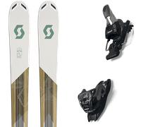 Pack ski." Scott Pure Mission 98ti W 24 + Fixations - Femme - Beige / Vert / Marron - taille 175 - modèle 2024