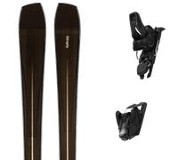 Pack ski." Simply Carver Dark Brown 25 + Fixations - Mixte - Noir - taille 180 - modèle 2025