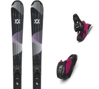 Pack ski." Volkl Shine Jr + 7.0 Vmot Jr Lady Black/purple 27 - Enfant - Gris / Orange / Violet - taille 150 - modèle 2027