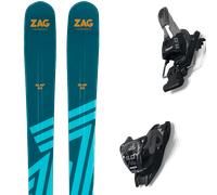 Pack ski." Zag Slap 92 25 + Fixations - Homme - Jaune / Bleu - taille 173 - modèle 2025
