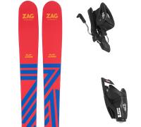 Pack ski." Zag Slap Junior 25 + Fixations - Enfant - Rouge / Bleu - taille 137 - modèle 2025