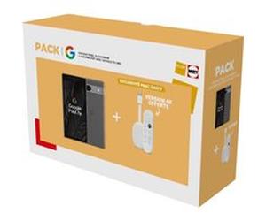 Pack Smartphone Google Pixel 7a 6.1" 5G Double SIM 128 Go Noir Charbon + Passerelle multimédia Chromecast avec Google TV Version 4K Noir Charbon G