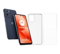 Pack Smartphone Motorola Moto E15 6,67" Double SIM 64 Go Bleu Denim + Coque de protection + Verre trempé Bleu Denim G
