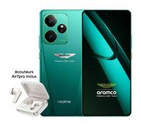 PACK SMARTPHONE REALME GT7 6,78 5G NANO SIM 512 GO ASTON MARTIN VERT + BUDS AIR7PRO INCLUS
