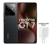 Pack Smartphone Realme GT7 5G 512Go Noir avec Chargeur Realme 120W