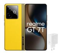 Pack Smartphone Realme GT7T 5G 512Go Jaune avec Chargeur Realme 120W