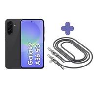 Pack Smartphone Samsung Galaxy A36 6,7" 5G Double nano SIM 128 Go Noir + Bandoulière Noir
