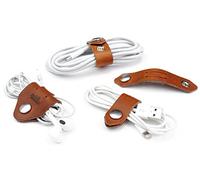 Pack & Smooch Organiseur de Câbles Cuir Marron Clair