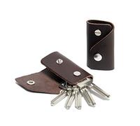 Pack & Smooch Porte clés Keysmart Organisateur Cuir tanné végétal Kingsley S pour jusqu'à 5 clés brun foncé Made in Germany