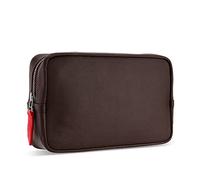 Pack & Smooch Tech Case Longford Sac à câbles en cuir tanné végétal - Fabriqué à la main en Allemagne, marron foncé