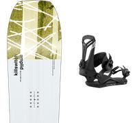Pack snowboard." Amplid Kill Switch White/yellow 26 + Fixations - Mixte - Blanc / Vert - taille 158 - modèle 2026
