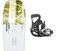Pack snowboard." Amplid Kill Switch White/yellow 27 + Fixations - Mixte - Blanc / Vert - taille 158 - modèle 2027