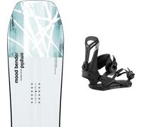 Pack snowboard." Amplid Mood Bender White/blue 26 + Fixations - Mixte - Blanc - taille 154 - modèle 2026